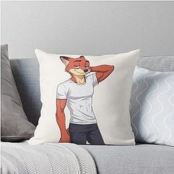 Nick Wilde Zootopia Fox Zootropolis Character Art Throw Pillow