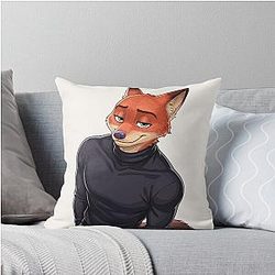 Zootopia Nick Wilde Fox Movie Character Design Throw Pillow