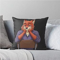 Zootopia Nick Wilde Fan Art Throw Pillow