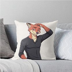 Nick Wilde Zootopia Movie Furry Throw Pillow