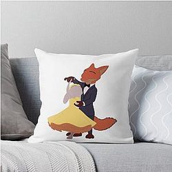 Judy Hopps and Nick Wilde Throw Pillow