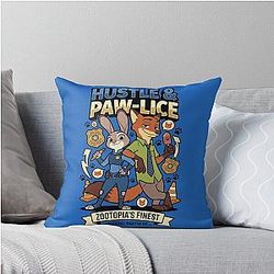 Zootopia Judy Hopps and Nick Wilde Throw Pillow