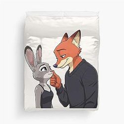Nick Wilde and Judy Hopps Zootopia Movie Duo Design Duvet Cover