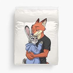 Zootopia Nick Wilde and Judy Hopps - Fox and Bunny Furry Character Duvet Cover