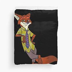 Nick Wilde Cool Fox Charming Cartoon Character Design Duvet Cover