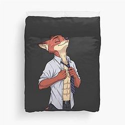 Nick Wilde Fox Fanart Zootopia Character Illustration Duvet Cover