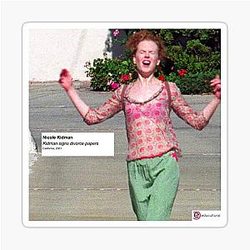 Nicole Kidman Divorce Photo Sticker