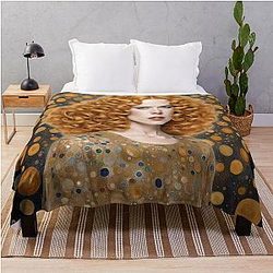 Nicole Kidman Klimt Style Throw Blanket