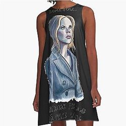 Nicole Kidman at AMC A-Line Dress