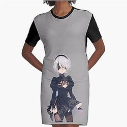 Nier Automata Graphic T Shirt Dress