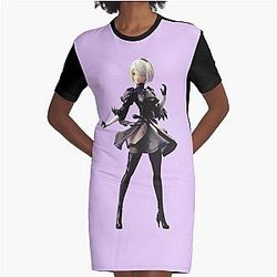 Nier: Automata 2B Graphic T-Shirt Dress