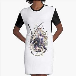 Nier Automata Graphic T Shirt Dress