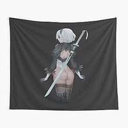 Nier Automata 2B Anime Sticker Tapestry