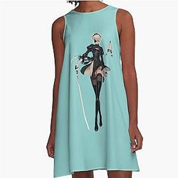Nier Automata 2B A-Line Dress