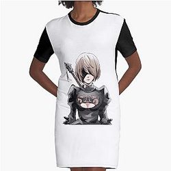 Nier Automata 2B T-Shirt Dress