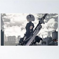 Nier Automata 2B Poster