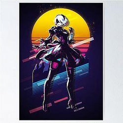 Nier Automata 2B Poster