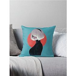 Nier Automata 2B Throw Pillow