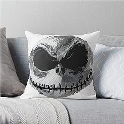 Jack Skellington Face 2 - The Nightmare Before Christmas Throw Pillow