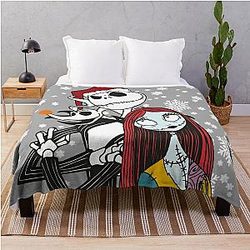 Jack Skellington, Zero and Sally - The Nightmare Before Christmas Throw Blanket
