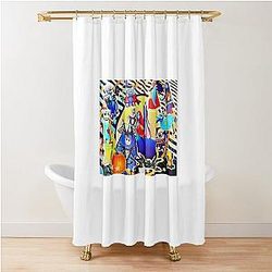 Nightmare before Christmas inspired collage Shower Curtain