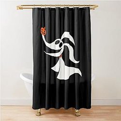 Halloween Nightmare Before Christmas Zero 2021 Family Shower Curtain