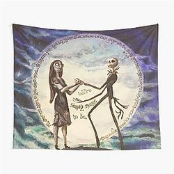 Nightmare Before Christmas with Poem in the Moon Tapestry