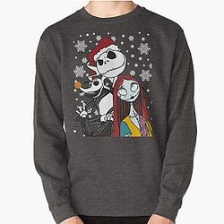 Jack Skellington, Zero and Sally - The Nightmare Before Christmas Pullover Sweatshirt