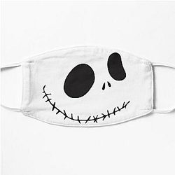 "Who's This?"- Nightmare Before Christmas, Skellington, Pumpkin King, White, Grin, Evil, Halloween, Christmas, Movie, Fandom, Geek, Geekery, Nerd, Nerdy Flat Mask