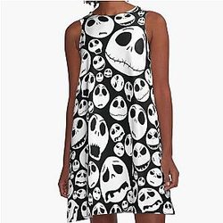 Jack Skellington The Nightmare Before Christmas A-Line Dress