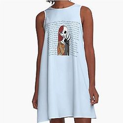 Nightmare Before Christmas blue A-Line Dress