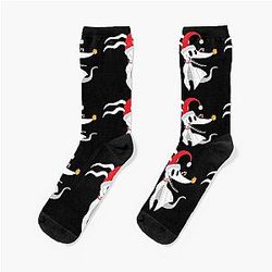 the nightmare before christmas santa hat zero Socks