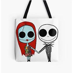Jack and Sandy - The Nightmare Before Christmas All Over Print Tote Bag