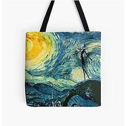 The Starry Night - Nightmare before Christmas All Over Print Tote Bag