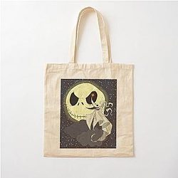 Jack Skellington and Zero - The Nightmare Before Christmas Cotton Tote Bag