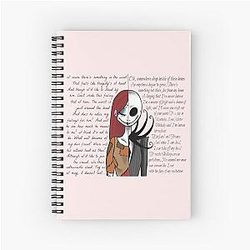 Nightmare Before Christmas Pink Spiral Notebook