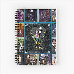 Jack Skellington & Sally The Nightmare Before Christmas Spiral Notebook