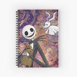 Nightmare before christmas Jack and Zero Spiral Notebook