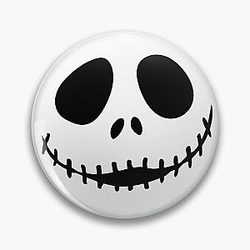 Jack Skellington Face Nightmare Before Christmas Pin