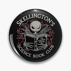 Nightmare Before Christmas Skellington's Science Book Club Pin