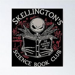 Nightmare Before Christmas Skellington's Science Book Club Poster