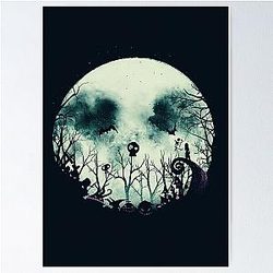Nightmare Before Christmas Moon Poster