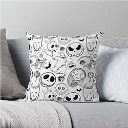 Nightmare before Christmas Pattern Throw Pillow