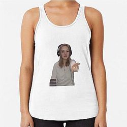 Nihachu Tank Tops - Niki Nihachu Cute  Racerback Tank Top RB0107