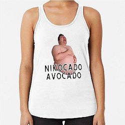 Nikocado Avocado for tiktok challenge lovers   Racerback Tank Top