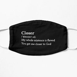 Nine Inch Nails Aesthetic Quote Rock Metal Lyrics Closer Black Flat Mask RB0211