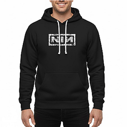 Nine Inch Nails Hoodie Broken Logo Vintage Wash