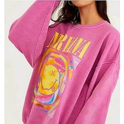 Nirvana Smiley Face Oversized Sweatshirt ET0610