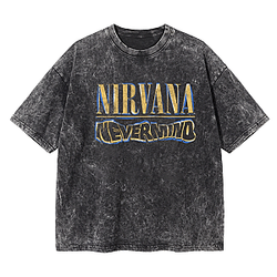 Nevermind Retro Text LA 2804 Nirvana Wash T-Shirts