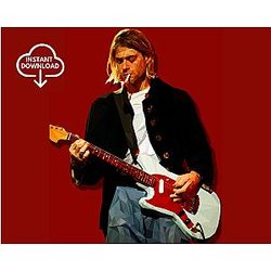 Kurt Cobain Download Printable-Nirvana Nevermind Instant SVG Print Poster ET0610